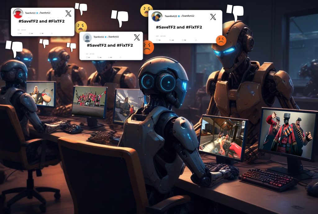 Bots Bash Team Fortress 2 In-Game and On Social