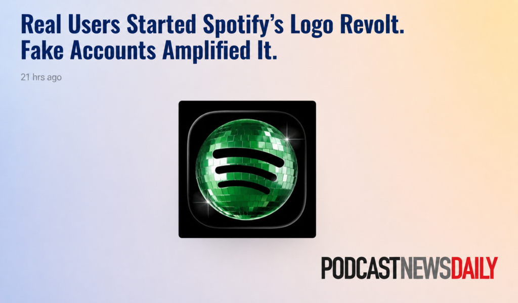 Real Users Started Spotify’s Logo Revolt. Fake Accounts Amplified It.